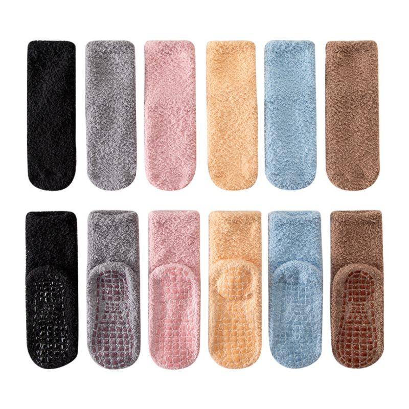 Chaussettes Chaudes en Polaire Corail, Chaussettes Chaudes Épaissies d'Hiver pour Femmes, Chaussettes de Sommeil, Chaussettes d'Automne et d'Hiver, Style Épais d'Hiver