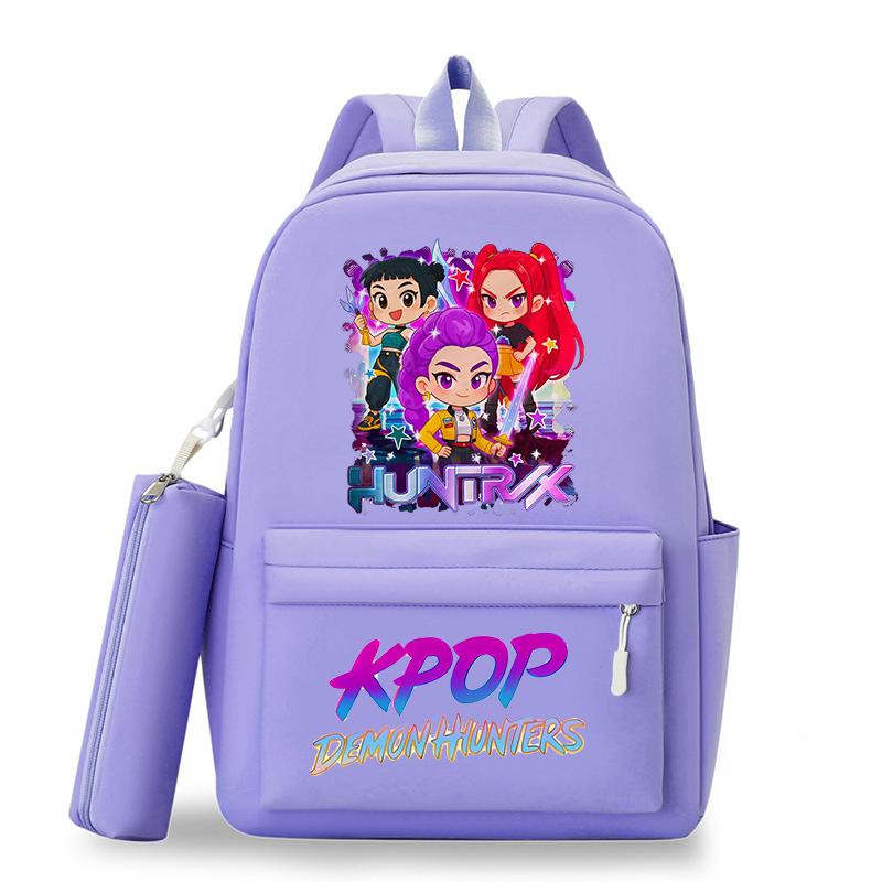 Kpop Demon Hunters Schoolbag Backpack for Student Teenager Rucksack Girl Casual Kawaii School Bag Travel Knapsack Mochila Present