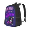 Death By Glameow Teen College Student Backpack Pattern Design Bags Undertale Mettaton Ex Neko Atsume