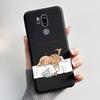 Case For LG G7 ThinQ Casing G710EM Cute Love Rabbit Funny Cartoon Ultra Slim TPU Black Silicone Soft Case LG G7 Plus Phone Cover