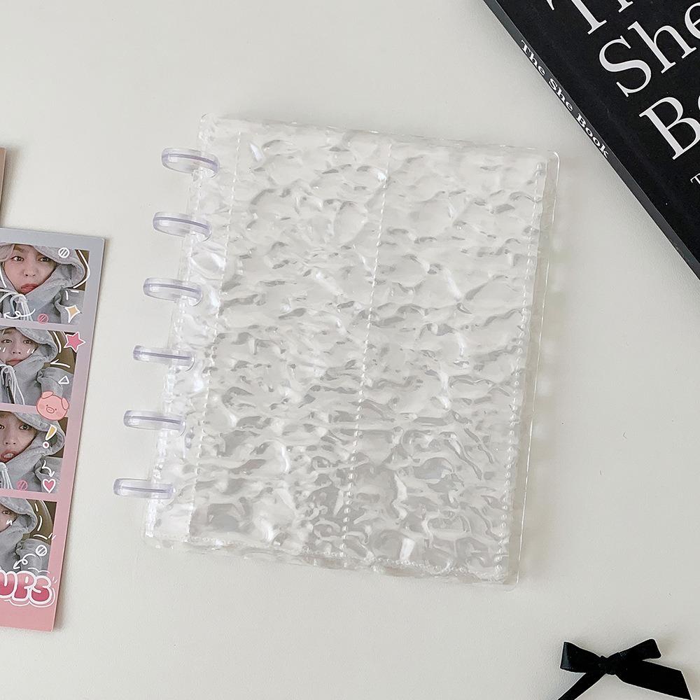Einfacher Pilzloch-Fotokartenhalter Loseblatt Vertikales Fotoalbum Transparentes Rechnungsaufbewahrungsheft
