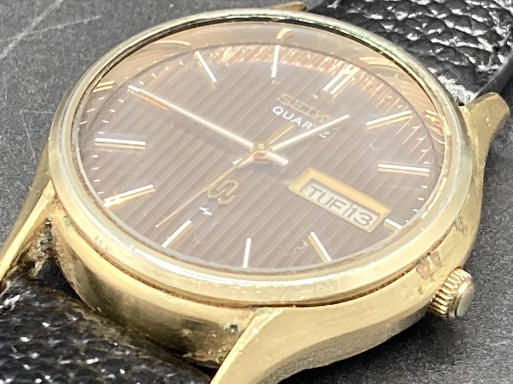 [USED] Battery strap replaced. SEIKO 0843-8050-G Seiko Brown.