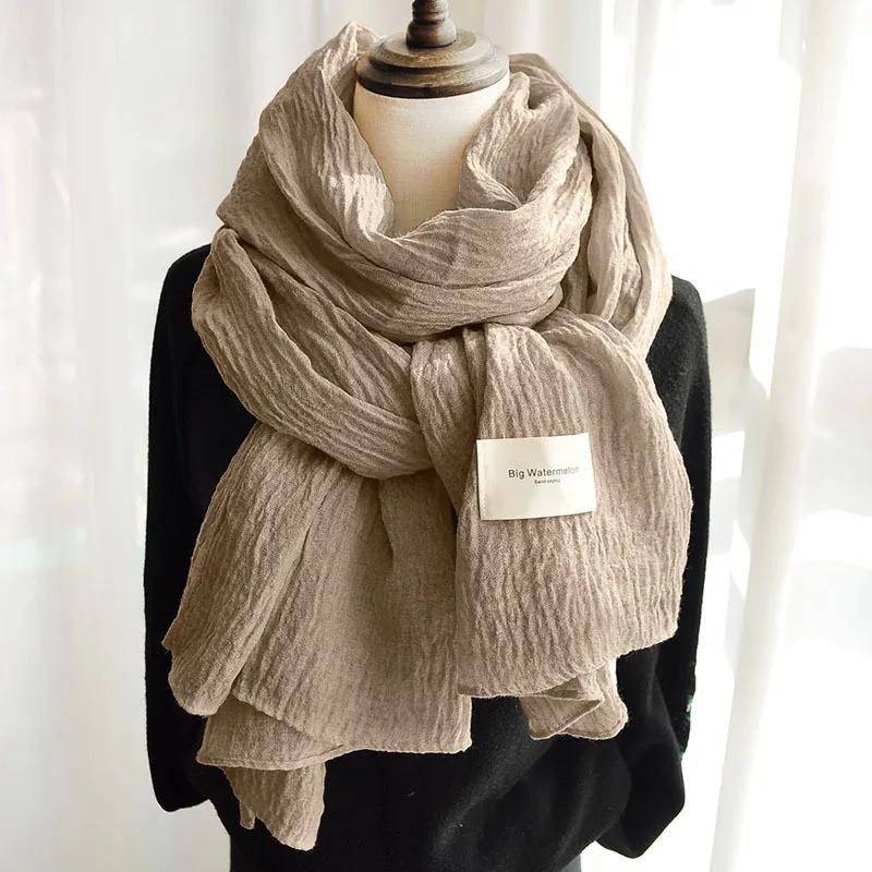 

Tie-dye Scarf Four Seasons Multi-functional Travel Versatile Solid Color Literary and Artistic Style Japanese Shawl 210-80cm