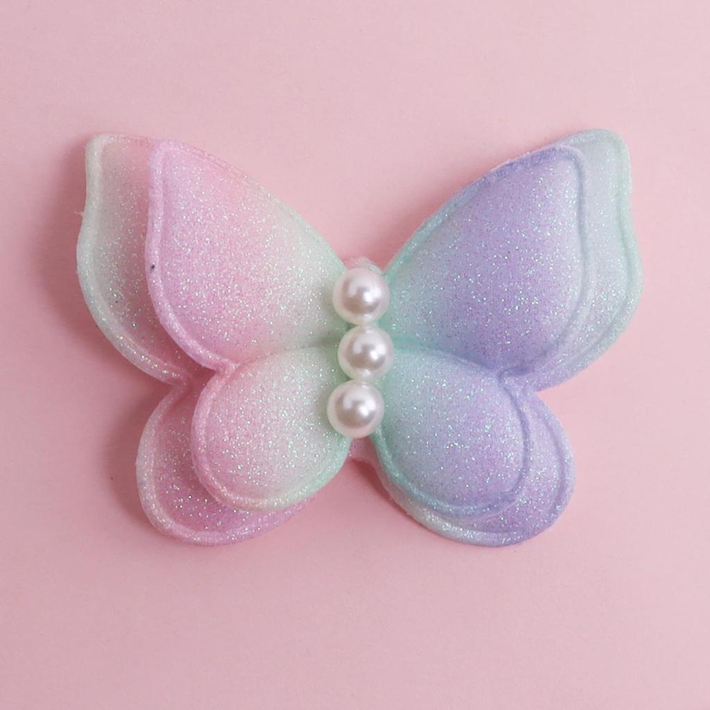 Pearl Butterfly Fabric Hair Clips: DIY Materials for Children's Accessories and Clothing Decorations