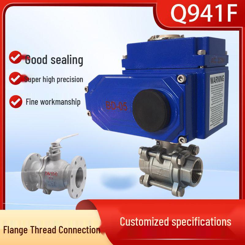 Stainless Steel Smart Electric Ball Valve for Chemical, Petroleum, Coal Industries - Flange & Thread, Two/Three-way, Manual/Electric Integration