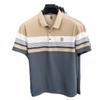 High-End Handsome Medium Men'S T-Shirt Lapel, Striped Short-Sleeved Light Business Pullover Polo Shirt
