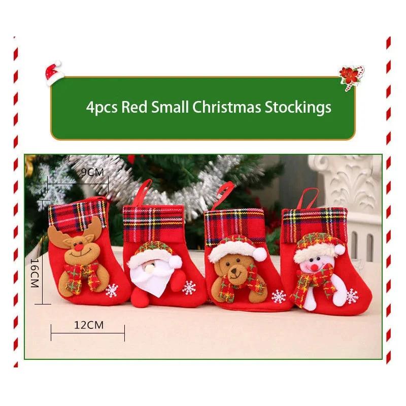 

Christmas Decoration Christmas Stockings Socks Santa Snowman Hanging Xmas Tree Ornaments Household Latest Year Navidad Candy Present Bags other