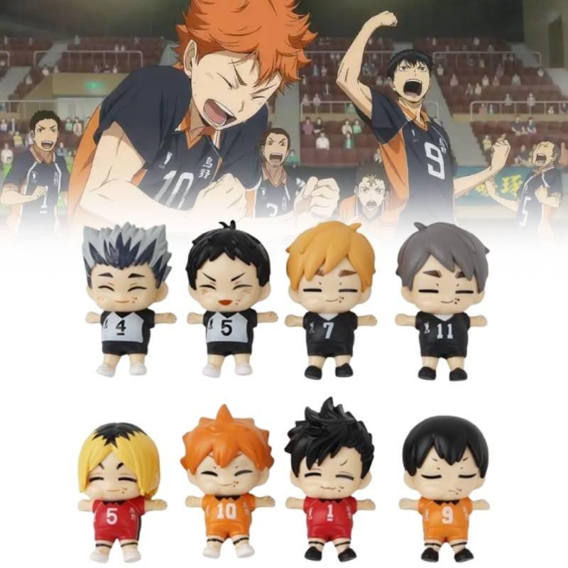 Q Version Haikyuu Action Figure Model Anime Displays Toy Cartoon Doll Kids Gift