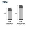 Tyeso 500ml Stainless Steel Vacuum Flask Leakproof Insulated Water Bottle for Hot Cold Drinks BPA Free Easy-Grip Travel Mug