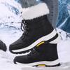 TUINANLE Winterschuhe für Damen Lange Plüsch Schneestiefel Damen Plateau Stiefeletten Warme Baumwolle Paarschuhe
