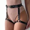 Harajuku Style PU Leather Leg Chain & Abdominal Strap: Cross-border Jewelry for Street Dance, Photography & Nightclubs