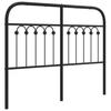 VidaXL Tête de lit métal noir 120 cm, tête de lit en métal, tête de lit haute, tête de lit pour lit double, tête de lit 376631