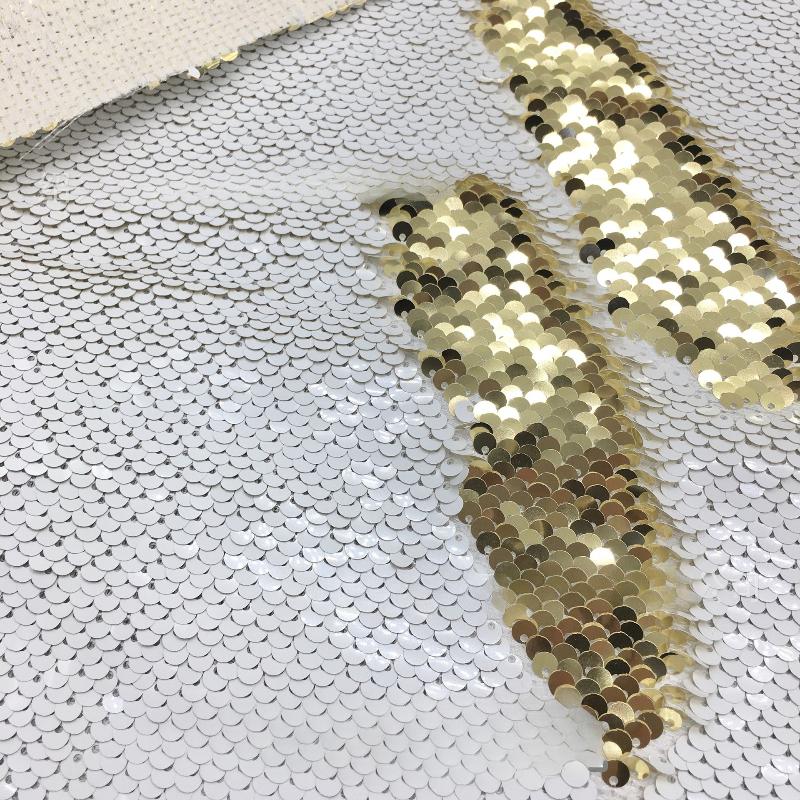 5mm Double-sided Flip-on Sequin Fabric for DIY Clothing, Bags ,background Wall Decoration of The Home