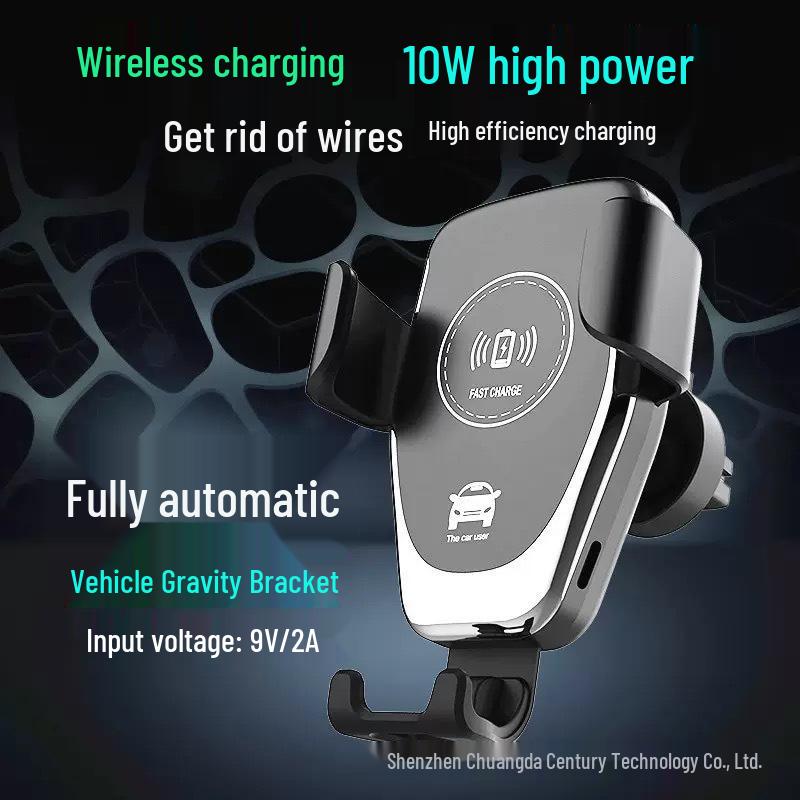 Automatic Gravity Wireless Car Charger & Phone Holder with Air Vent Mount, 10W/15W Fast Charging White 10W
