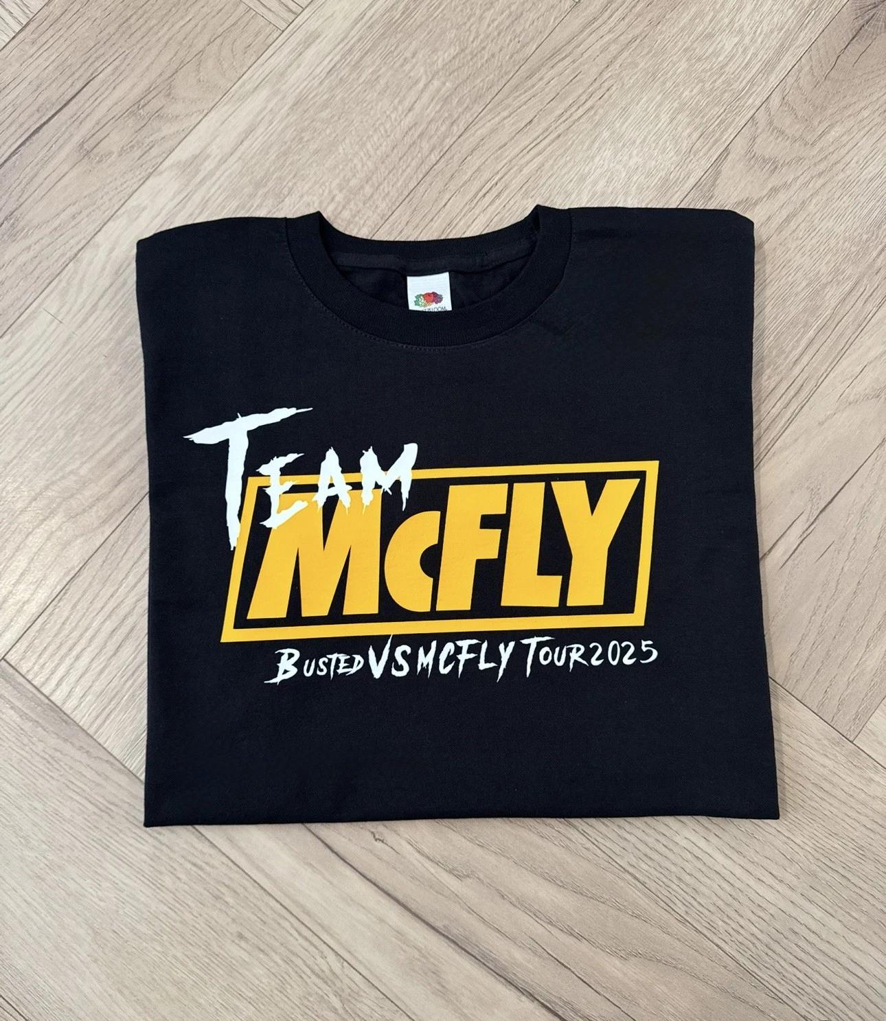Busted vs McFly - Team McFly Tour T-Shirt unofficial Fan | Unisex Oversize fit M