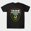 Herren Schwarzes T-Shirt mit Aufdruck Irish Drinking Team No-Cut Transferpapier Druck Baumwoll-T-Shirt