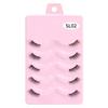 Halv øyevipper 5 par naturlige fluffy falske øyevipper Manga Lash 3D Faux Mink vipper Myk vingede vippeforlengelse Makeup Tool