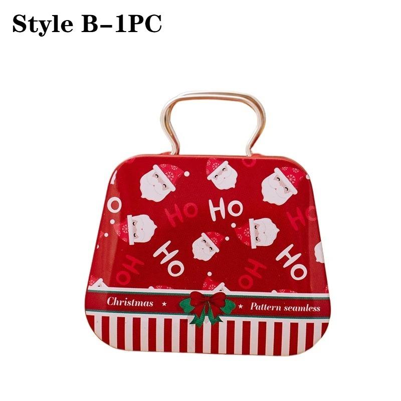 

1-10 шт. Жестяная рождественская подарочная коробка в форме сумочки, мини-контейнер для конфет, праздничная коробка для подарков, праздничное украшение для дома и офиса Other