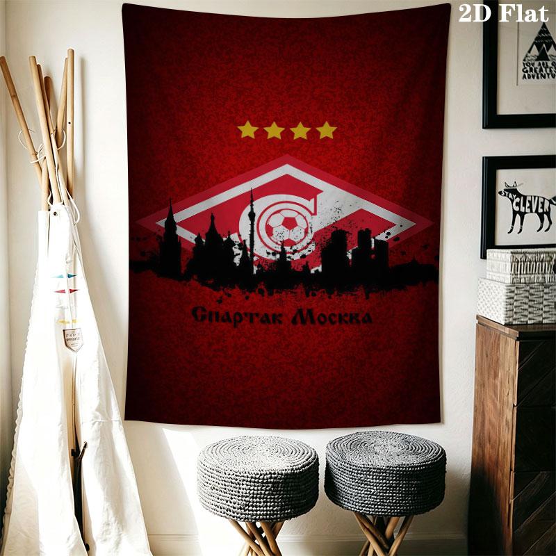 Spartak Moscow Pulse Wall Hanging Printed Fabric Blanket Decorative Tapestries for Bedroom Living Room Home Decor