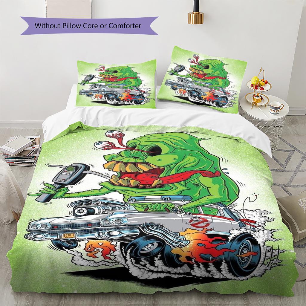 Cartoon Pattern Bedding Quilt Set Quilt Cover Pillowcase Home Decoration Birthday Gift (1 * duvet cover + 2 * pillowcase, without core)