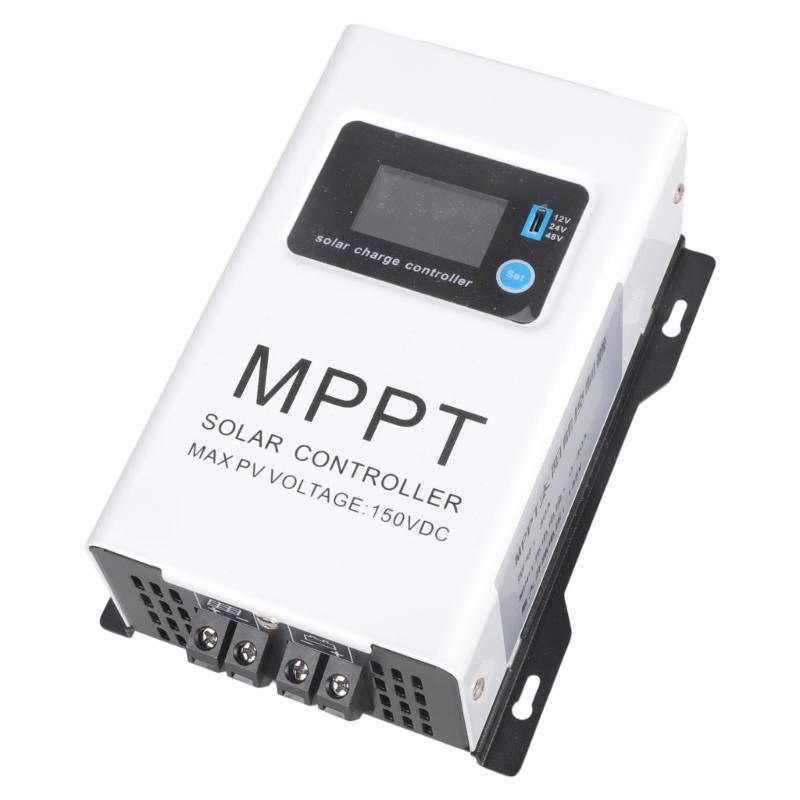 

30A/60A Solar Charge Controllers LCD Display 12V-48V Auto Solar Panel Charge Regulator with Backlight Display Enduring