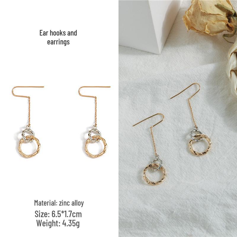 Bohemian Long Tassel Earrings with Irregular Circles - Simple, Elegant, and Versatile Design