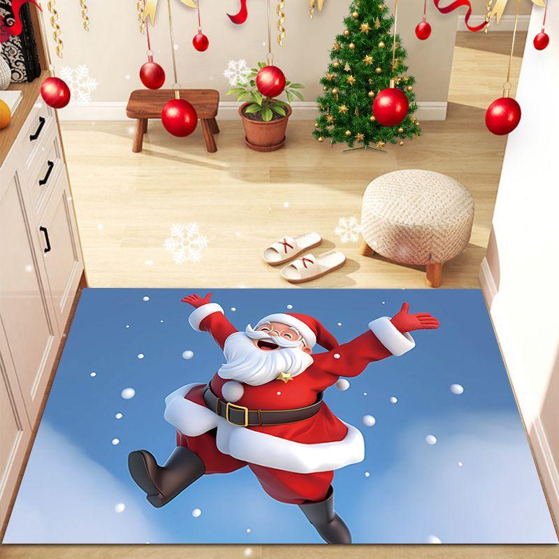 Cross-border Cartoon Christmas Decorative Carpets Christmas Holiday Printed Door Mats Water-absorbing Non-slip Door Mats