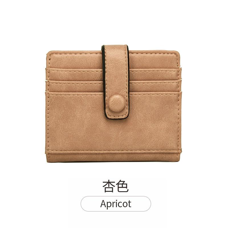 New fashion card bag, women's multi-card position, simple solid color card cover, light and versatile, short small wallet.