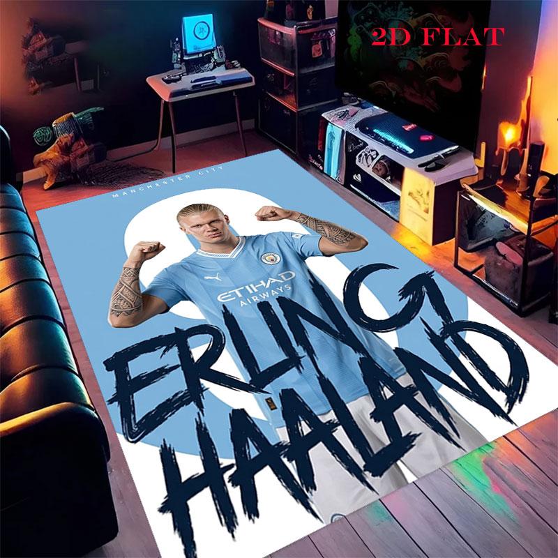 Erling Haaland Player Carpet Rug for Living Room Bedroom Home Sofa Decoration,Kids Play Nonslip Floor Mat
