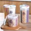 2/3/4 Grid Separate Transparent Grain Storage Bottle Household Kitchen Food Moisture-proof Sealed Cans Dry Cereal Container