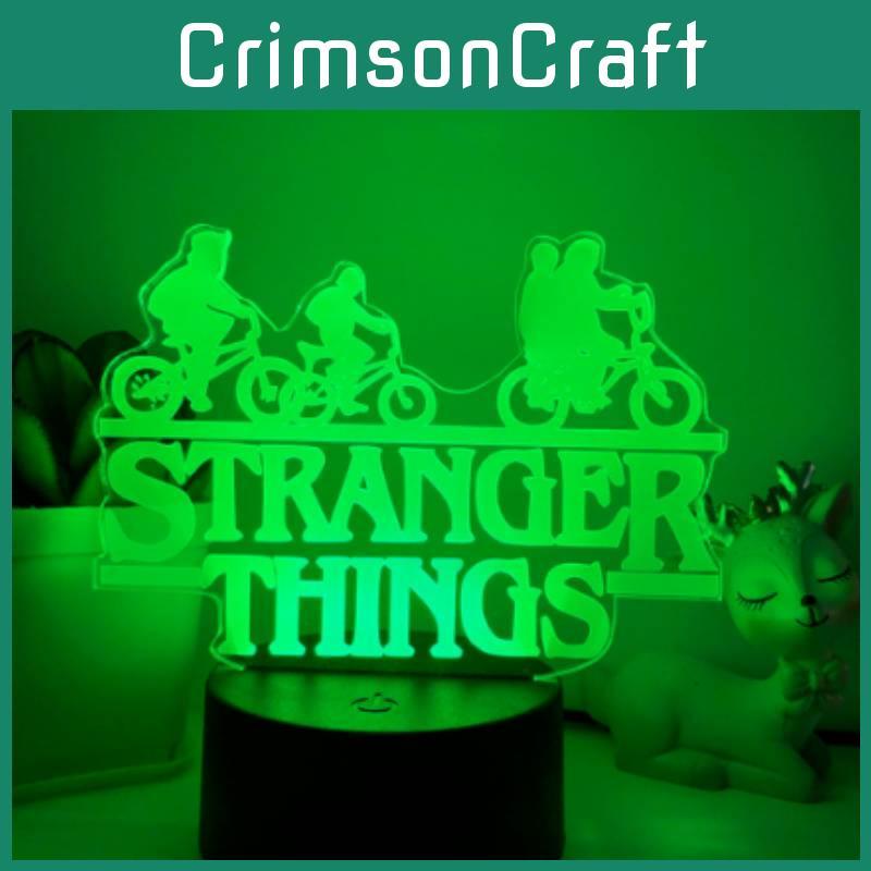 Stranger Things 3d Led Night Light With 16 Color Remote For Kids Bedroom Decor