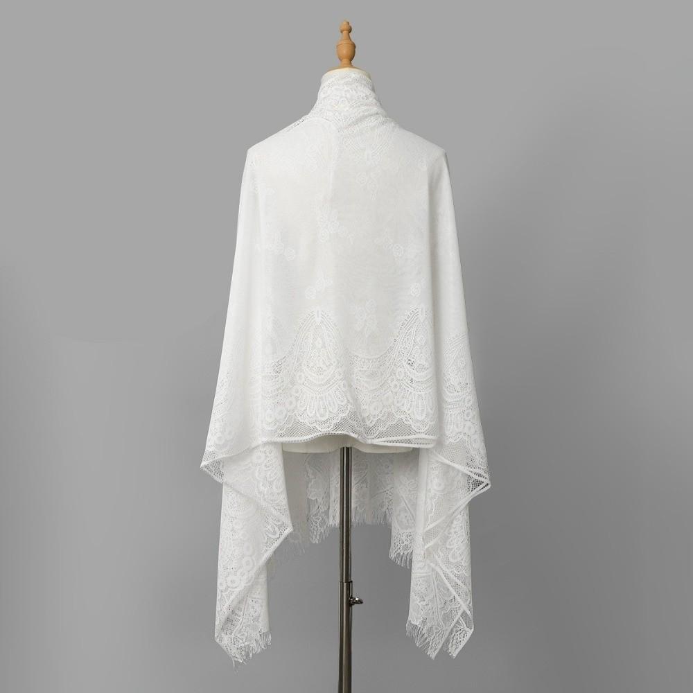 Fashion Boho Women's Cardigan Shawl Breathable Elegant Hollow-Out Shawl Solid Color Lightweight Ethnic Style Shawl Women's Wear