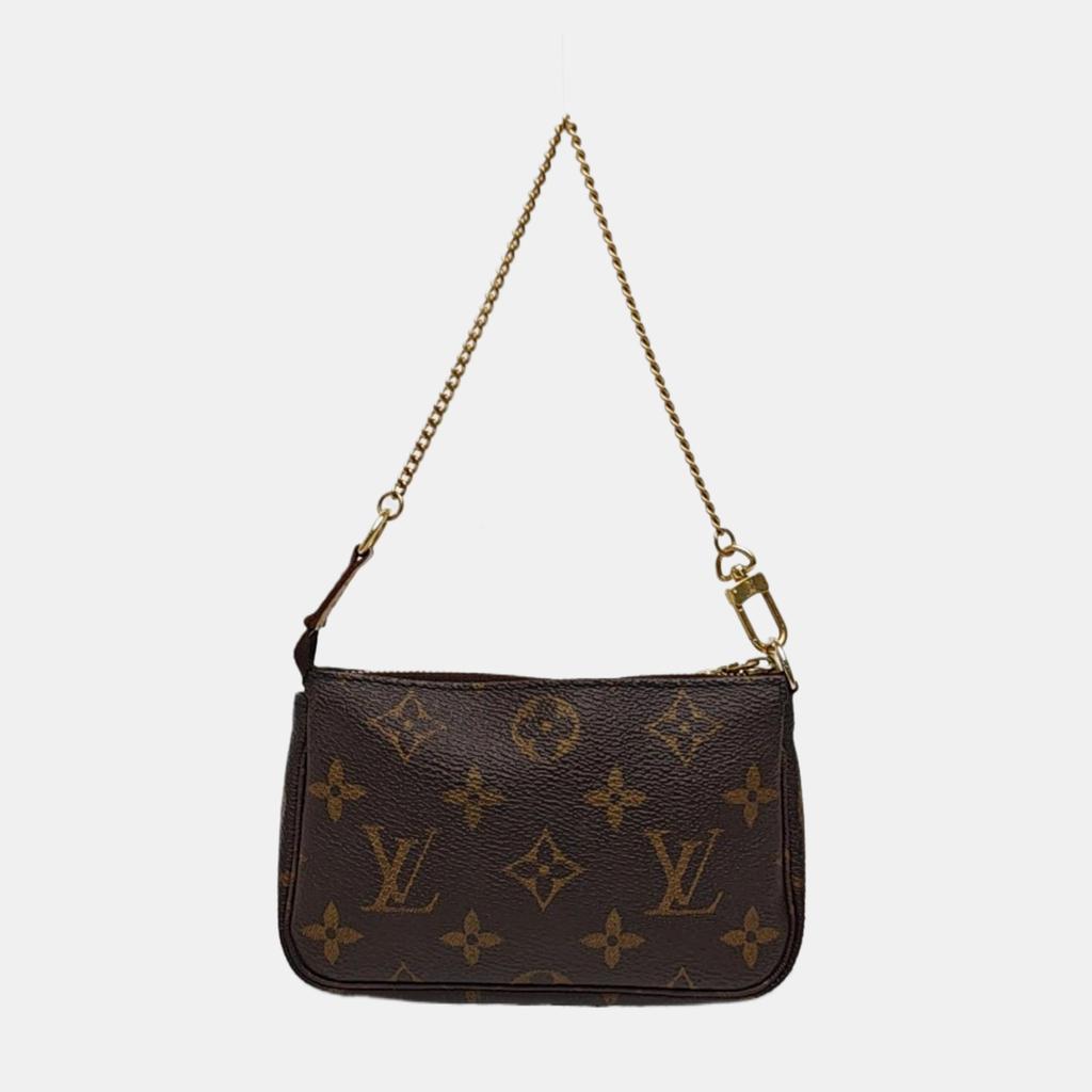 [Pre-Owned] Louis Vuitton Mini Pochette Accessoires 'Brown Monogram Canvas' - Good #YJ0Y4Y
