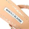 Excellent MANOLO BLAHNIK Mule VEDADAMU Crystal Jewel Trim Pointed Toe Satin 37.5 Used