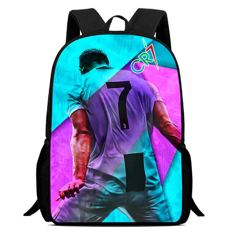 Cr7 School Bag High Definition Multi-Function Oxford Lightweight Backpack