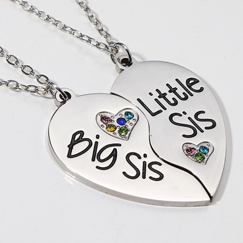 Combination Stainless Steel Lettering Love Friendship Necklaces Ins Net Red Wind Good Sister Necklaces 2 Piece Set