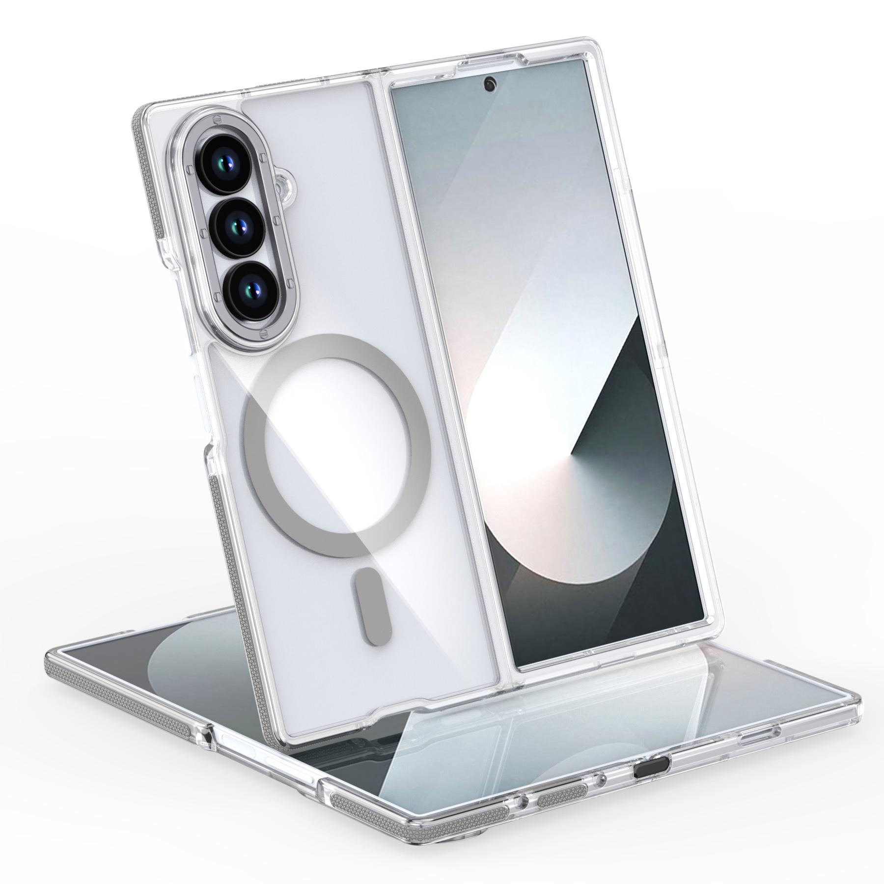 

Z Fold7 5G Phone Transparent Colorful Cases, Compatible With Magsafe Shockproof HD Clear Hard Cover for Samsung Galaxy Z Fold 7 PC TPU&just case&Galaxy Z Fold7