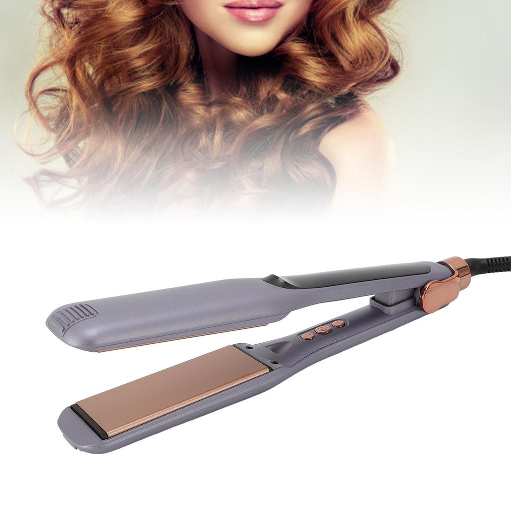Flat Iron LCD Display Wide Plate Hair Straightener Curler Fast Heating Negative Ion Straightening Curling Iron for Home Salon