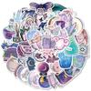 50 Pieces of 2-style Magic Moon Sticker Decorations for DIY Waterproof Stickers for Luggage Boxes