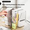 Vertical Book Storage Rack, Transparent PET Desktop File Organization and Storage Box, Book Storage Desk, Book Organization