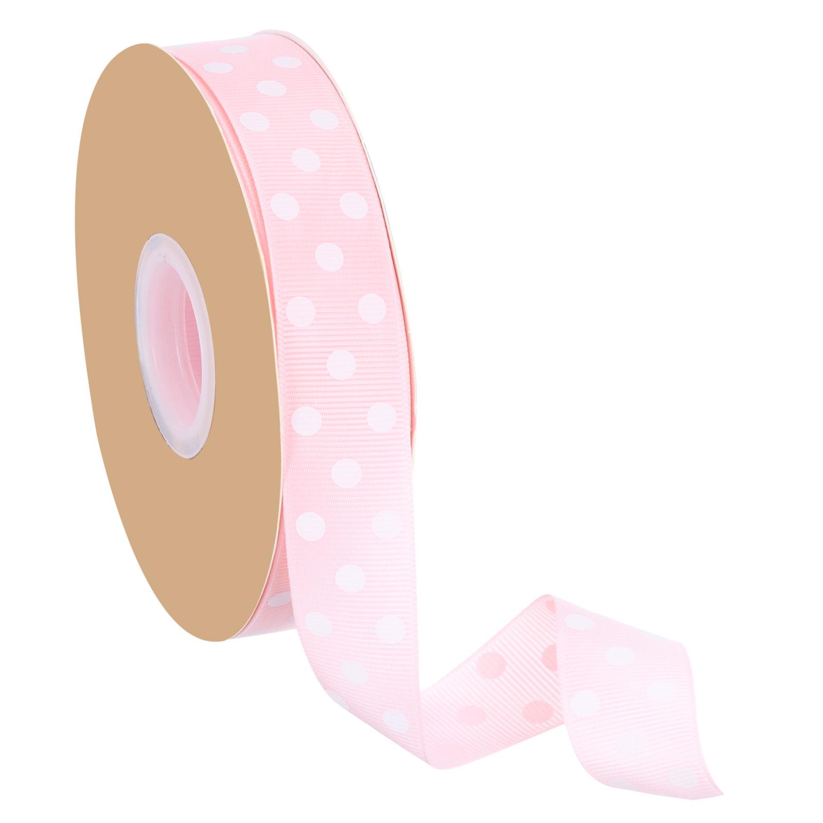 

Лента репсовая в горошек, рулон репсовой ленты, лента с проволочным краем для украшения вечеринки, упаковки подарков, 1 дюйм х 48 ярдов 1 Inch x 48 Yard