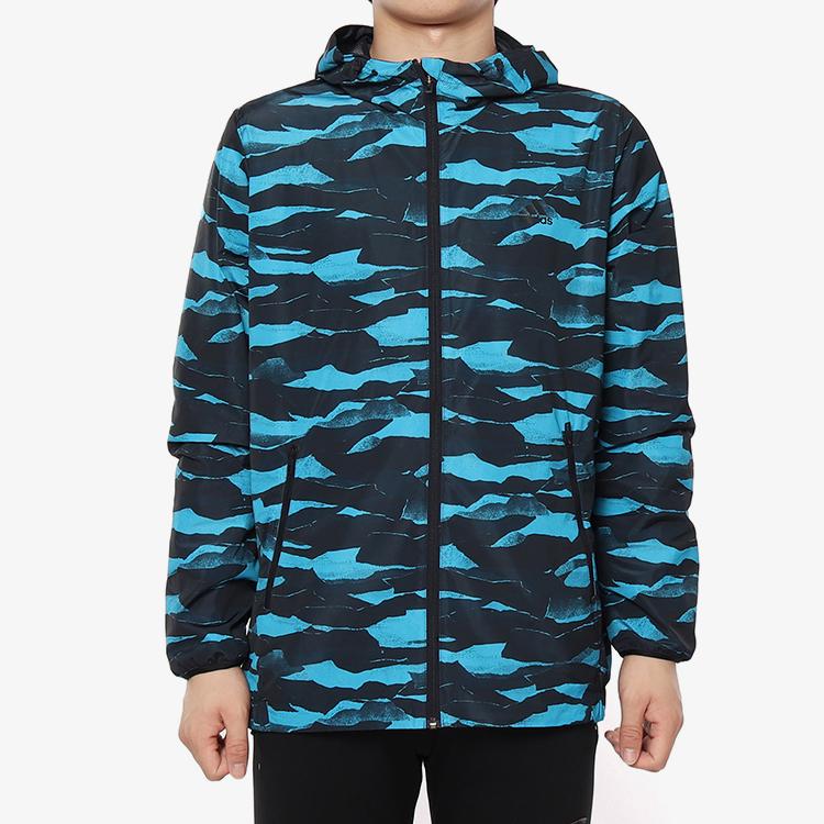 Adidas Maskáčová větrovka Sportovní bunda Pánská Svrchní oblečení Legendary-Ink-Blue DW4656