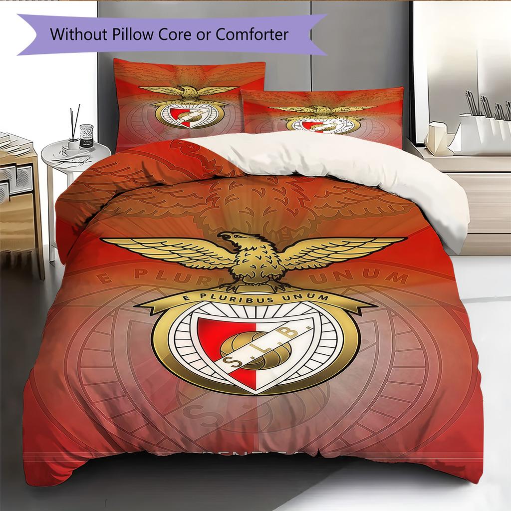 S.L. Set Copripiumino Trapuntato Benfica Copripiumino Federa Decorazione per la Casa Regalo di Compleanno (1 * copripiumino + 2 * federa, senza nucleo)