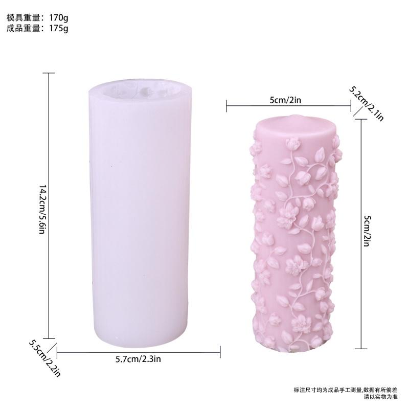 Lily Flower Relief Candle Silicone Mold DIY Linglan Flower Fragrance Smoked Soybean Wax Mold Gypsum Home Decoration Tool