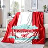 Coperta stampata a tema Liverpool Football Club - Perfetta per divano, letto, viaggi e uso all'aperto | Lavabile in lavatrice, accogliente e resistente.