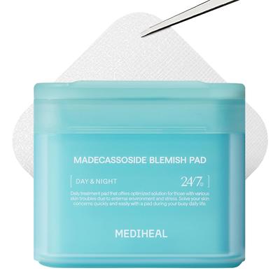 MEDIHEAL OFFIZIELLE Quadratische Gesichtswasser-Pads 100 Beseitigung von Hautunreinheiten Koreanische Kosmetik (Madecassoside) Blätter, 170ml, Pads, Hautpflege,