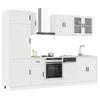 Kitchen Cabinet Set, Squid, 8-Piece, White