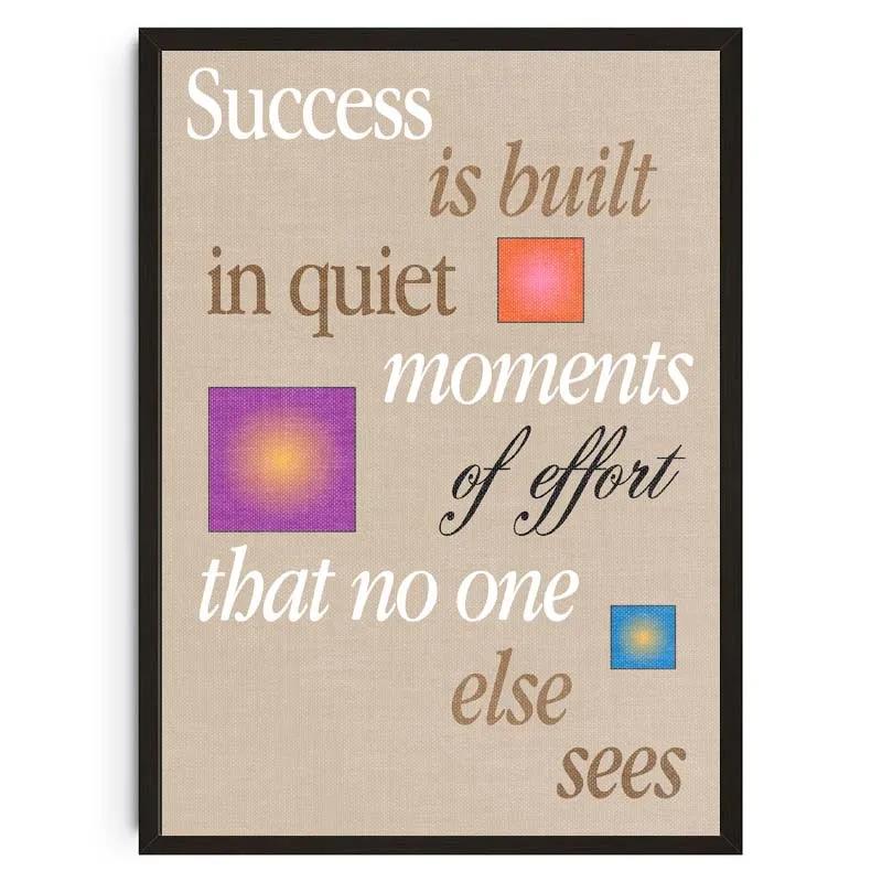 Abstract Typography Art Poster Less Is More Canvas Painting Motivational Quote Art Home Decor Print for Home Living Room Decor