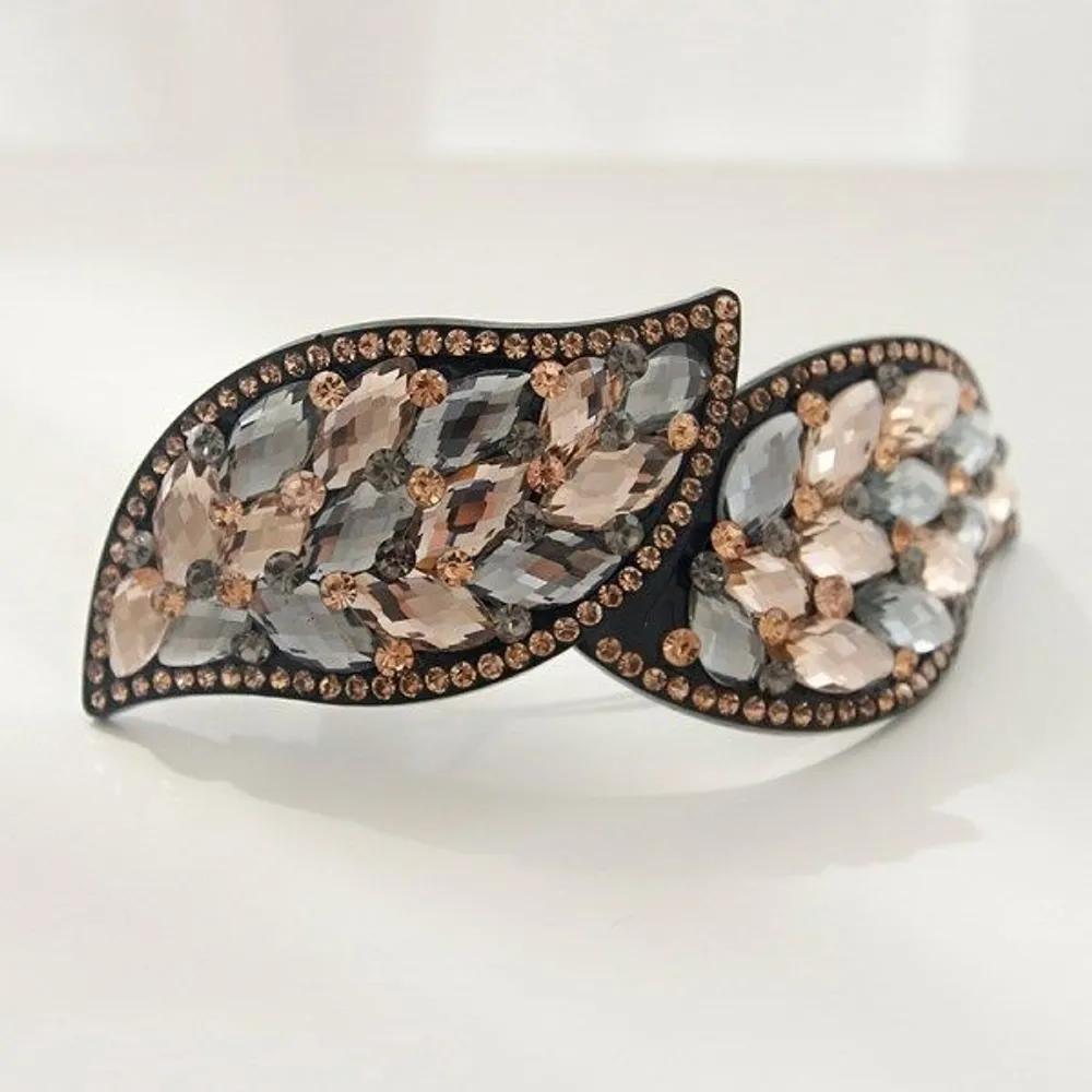 bydaisy Brown Gray Big Cubic Automatic Hairpin Bh0747