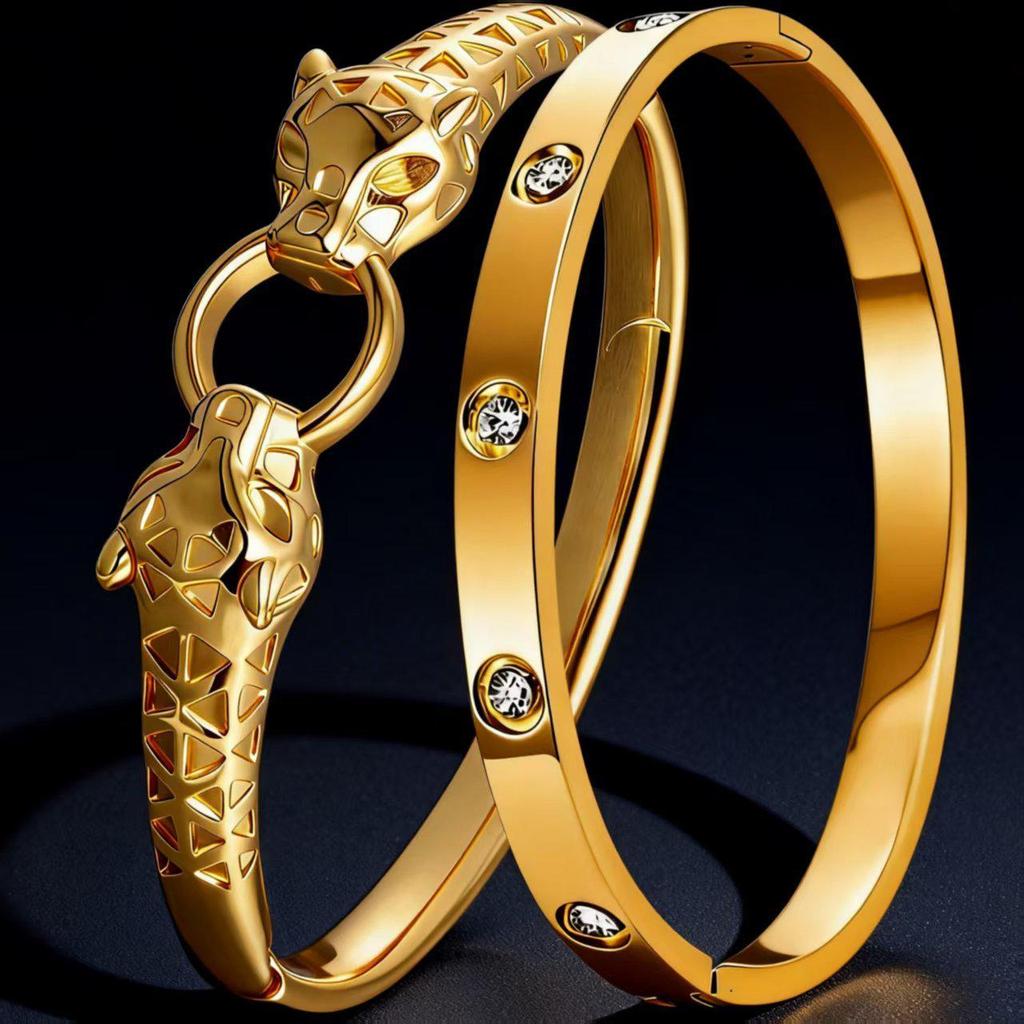 New Heart-Shaped Stainless Steel Bracelet – Girls' Light Luxury, Stylish & Non-Fading